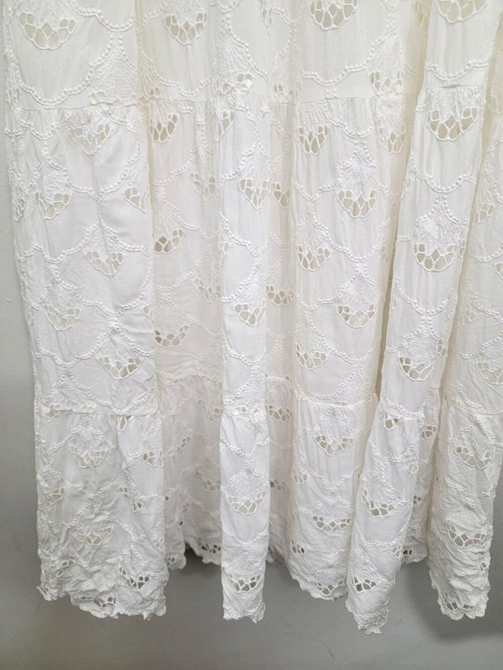 Sezane Elia Lace Maxi Dress in Ecru 38 6 - Picture 7 of 12
